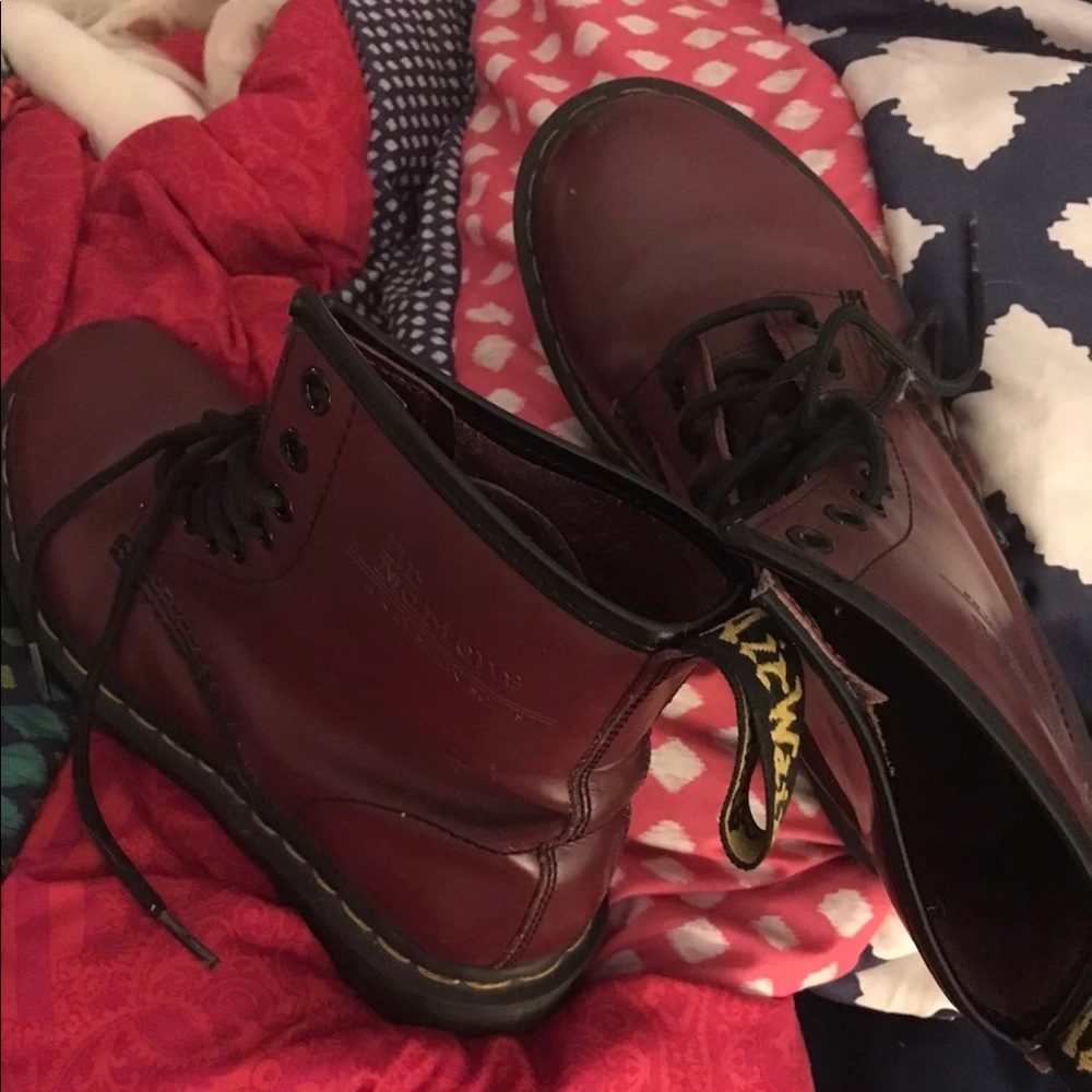 Maroon Dr. Marten Classic Combat Boots